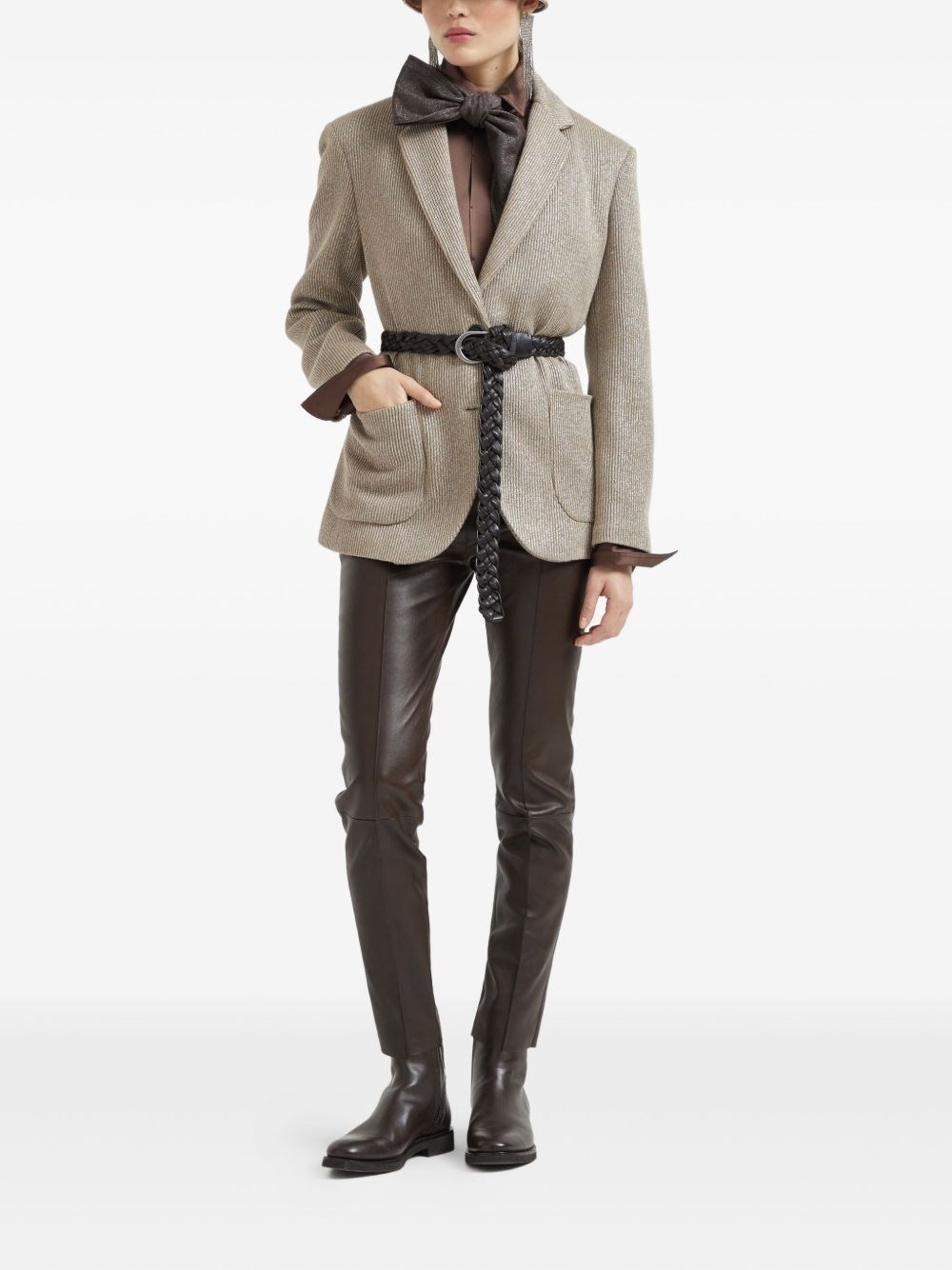 Cotton single-breasted jacket - 5