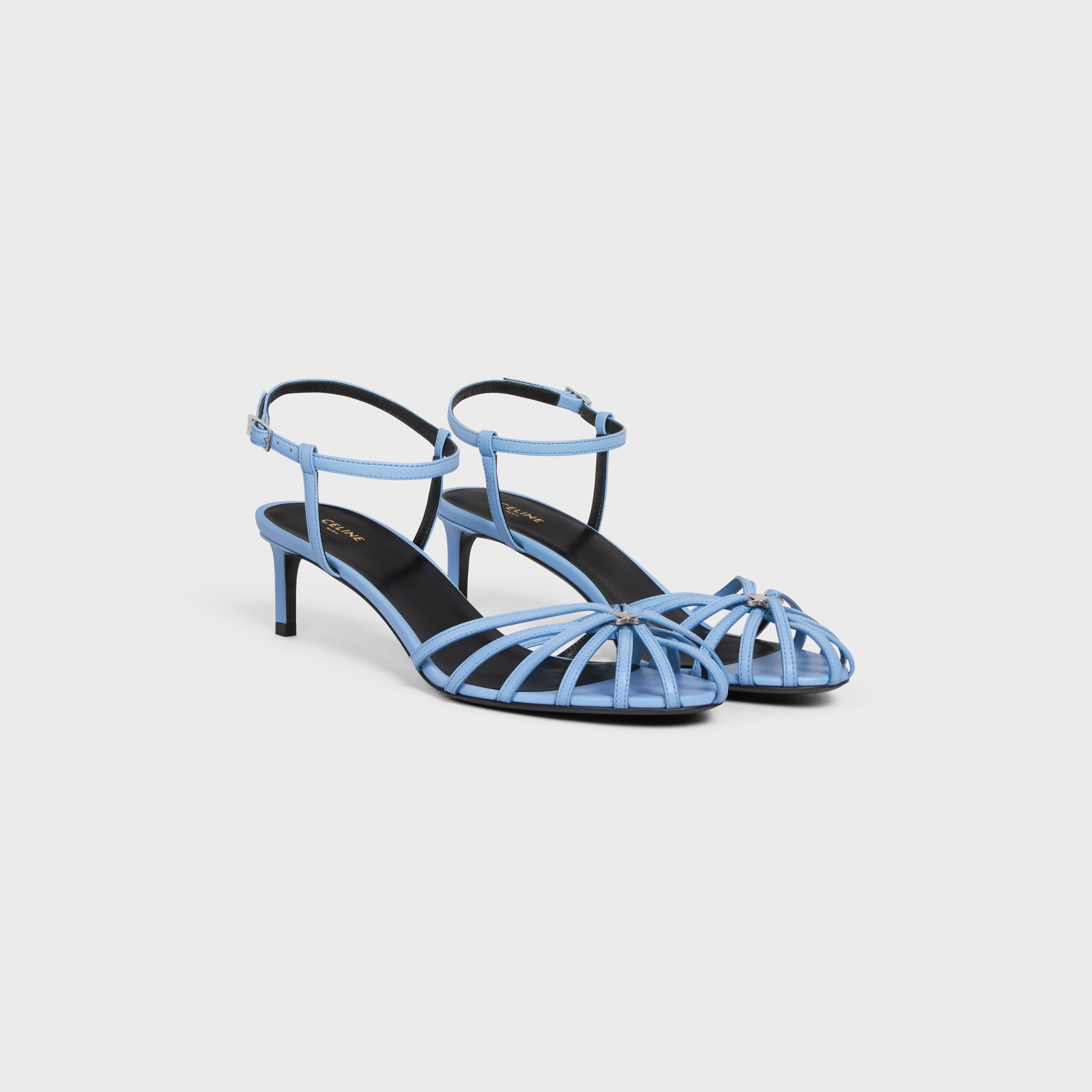 【SS25＊日本未入荷】Triomphe Sandal CELINE CELINE TRIOMPHE SANDAL in CALFSKIN | REVERSIBLE
