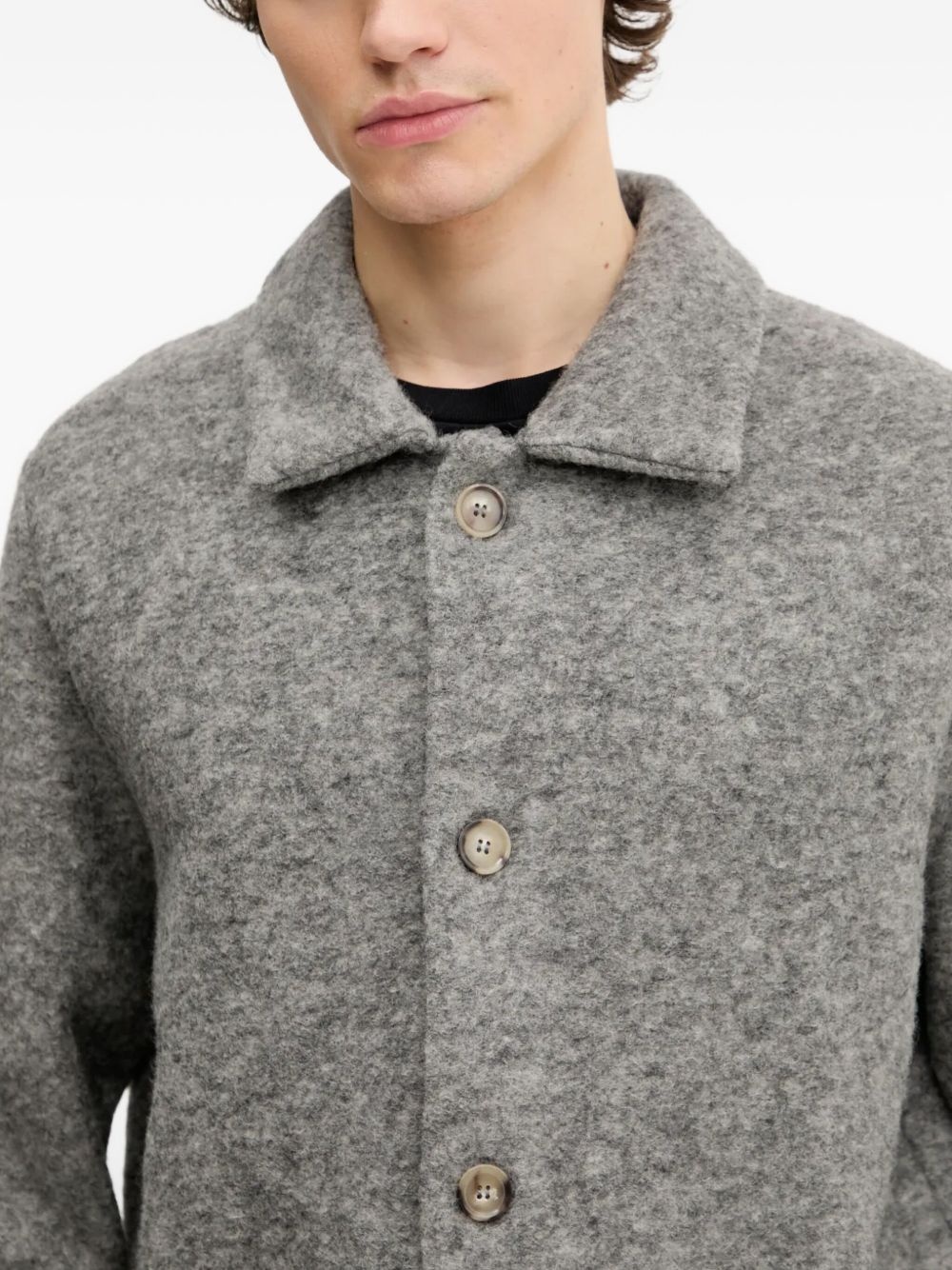 Thais patch-pocket wool-blend jacket - 3