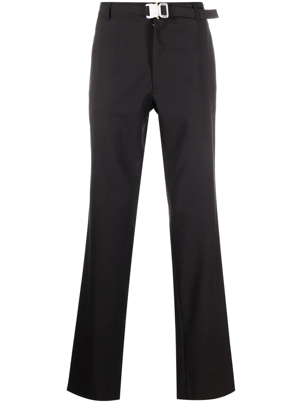 straight-leg belted trousers - 1