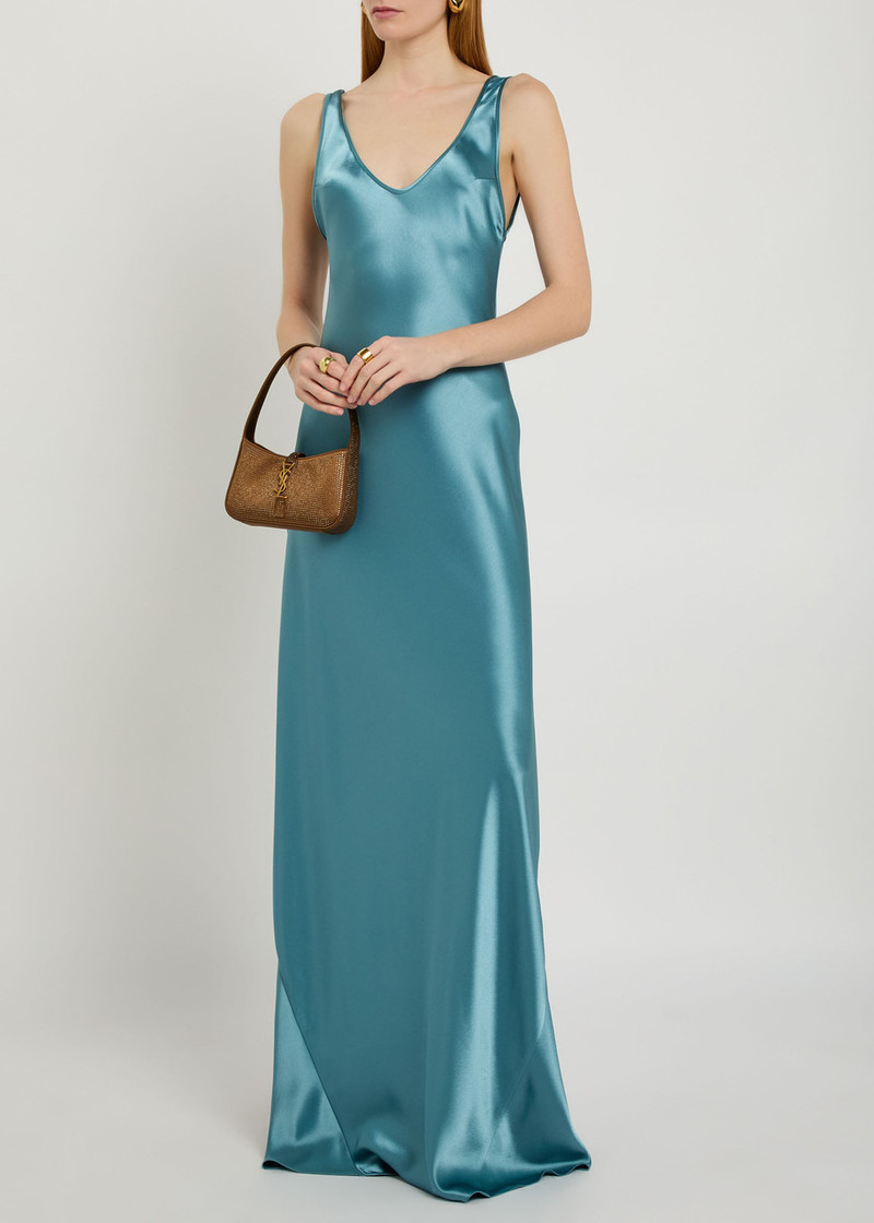 Galvan Valletta Satin Maxi Dress 4