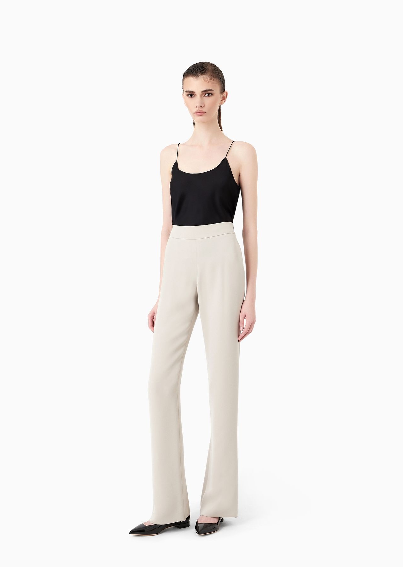 Wide-leg silk trousers - 4