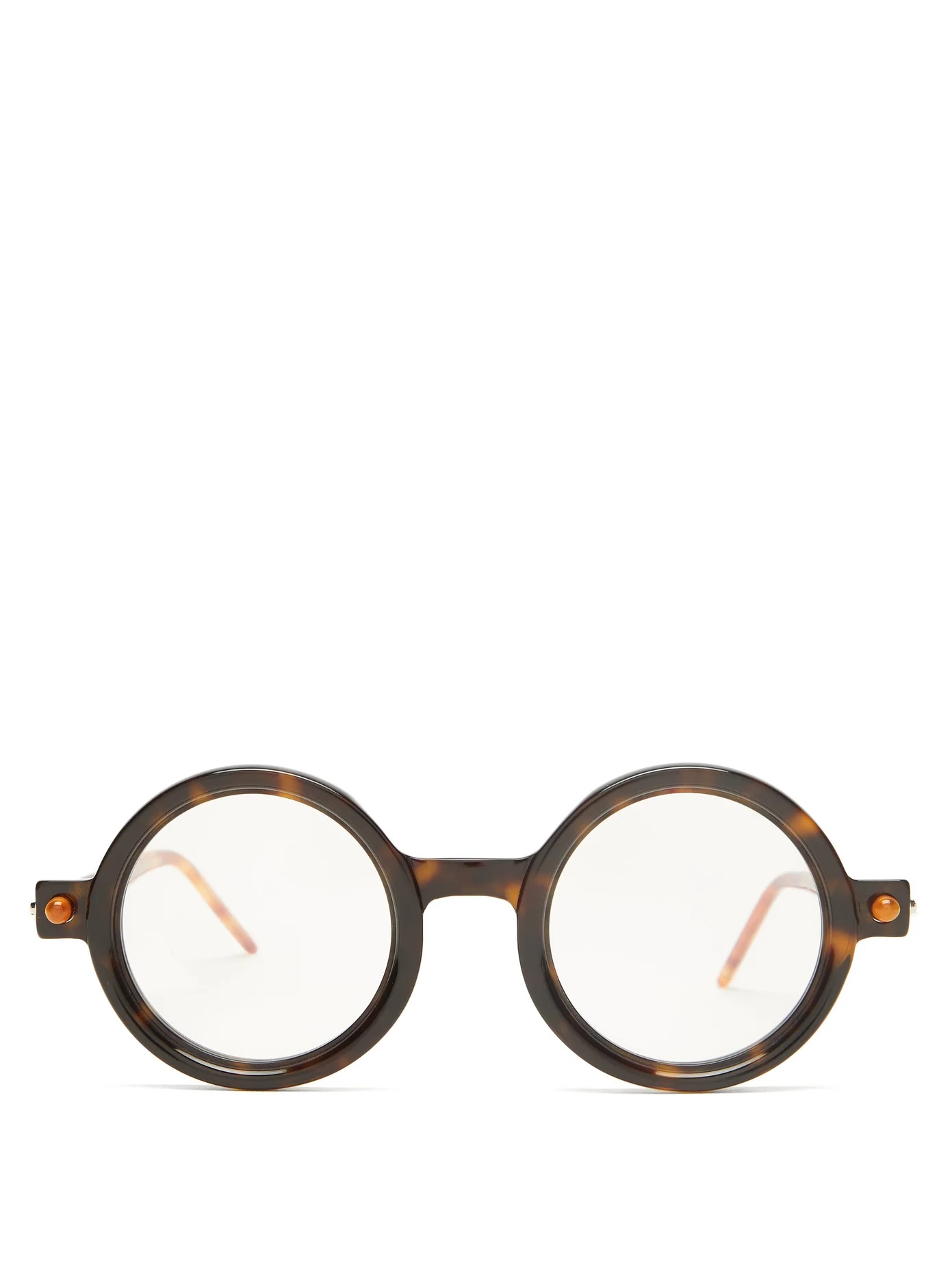 P1 round tortoiseshell-acetate glasses - 1