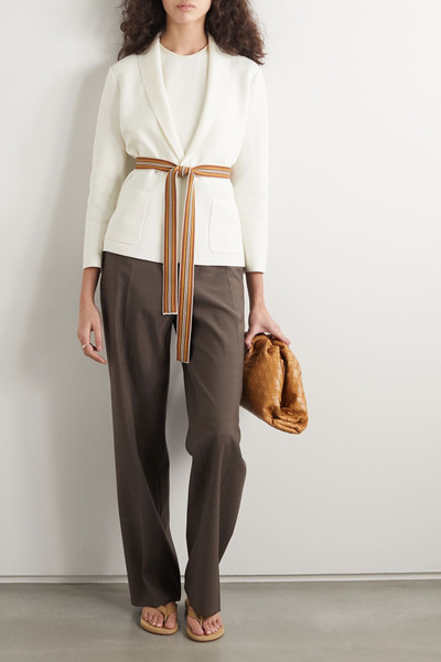 Loro Piana Belted silk and cotton-blend cardigan outlook