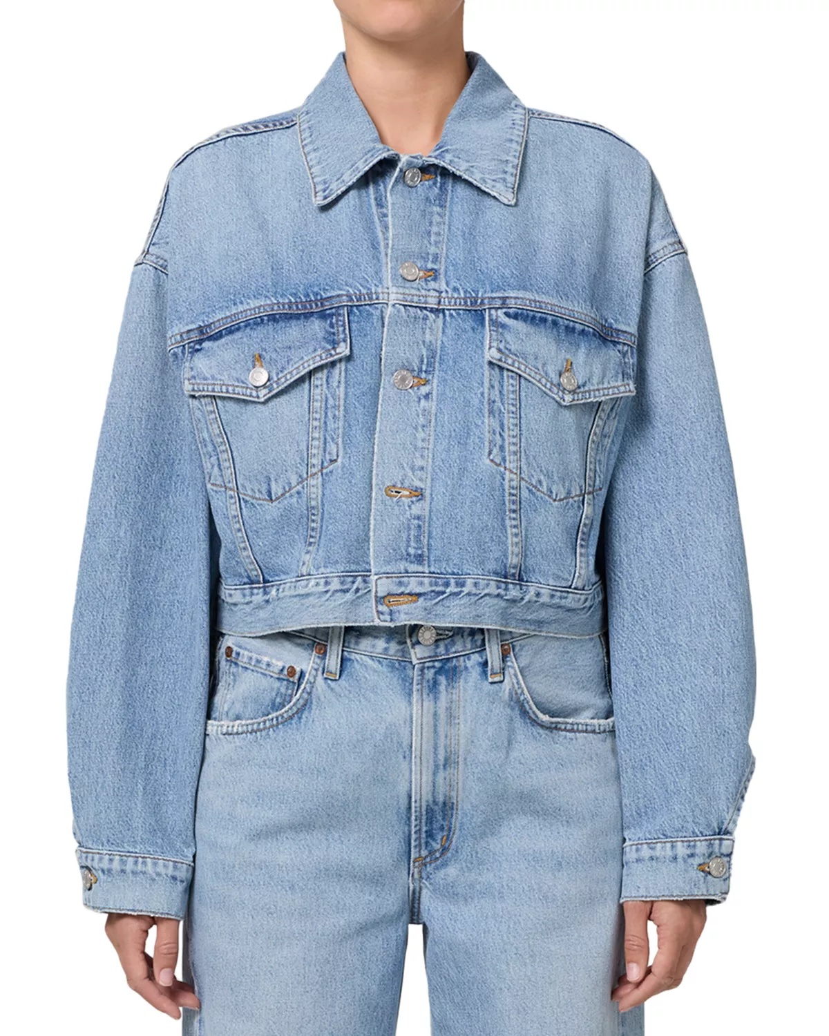Palmer Cropped Denim Jacket - 8