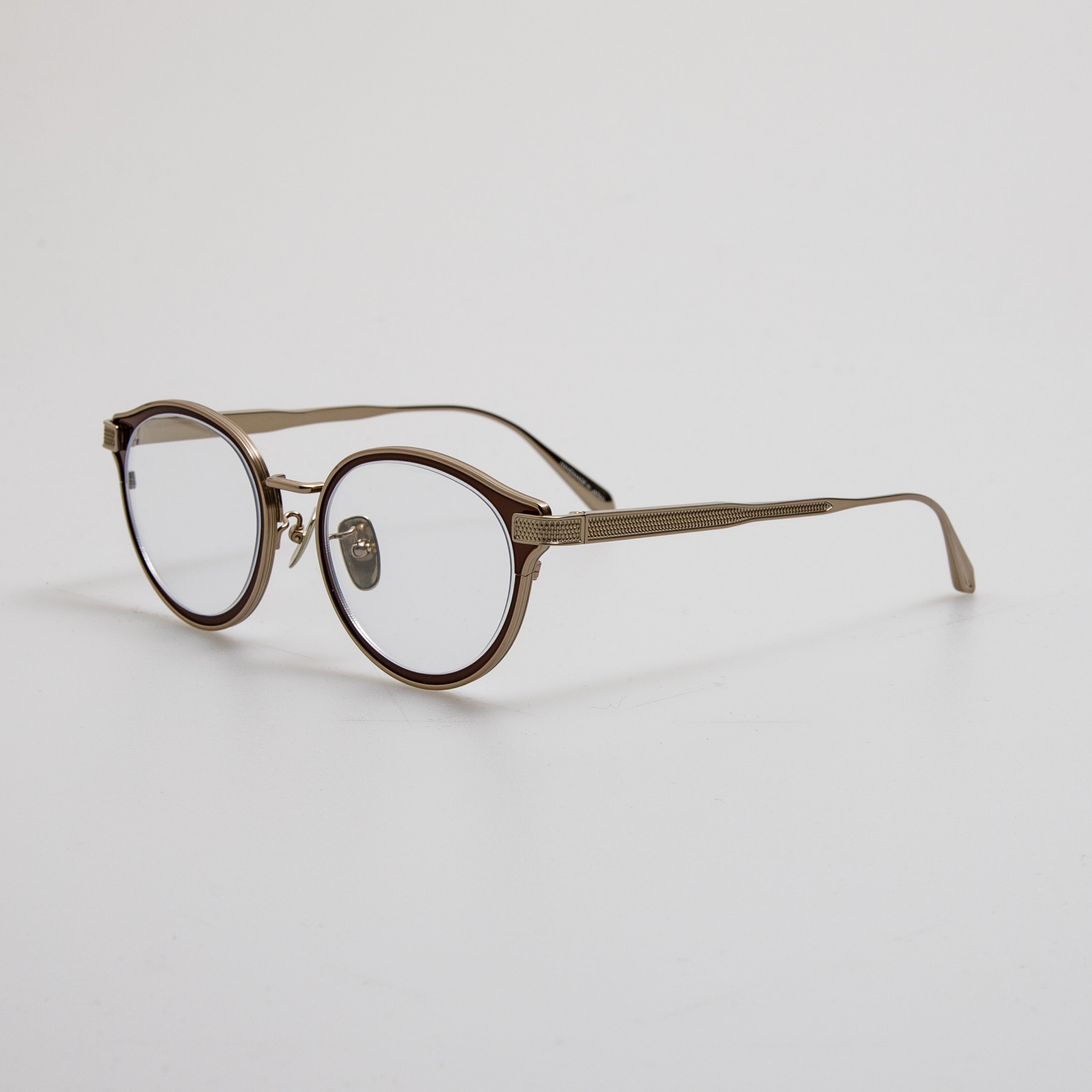 Anthony Oval Optical Frame in Metallic Brown - 2