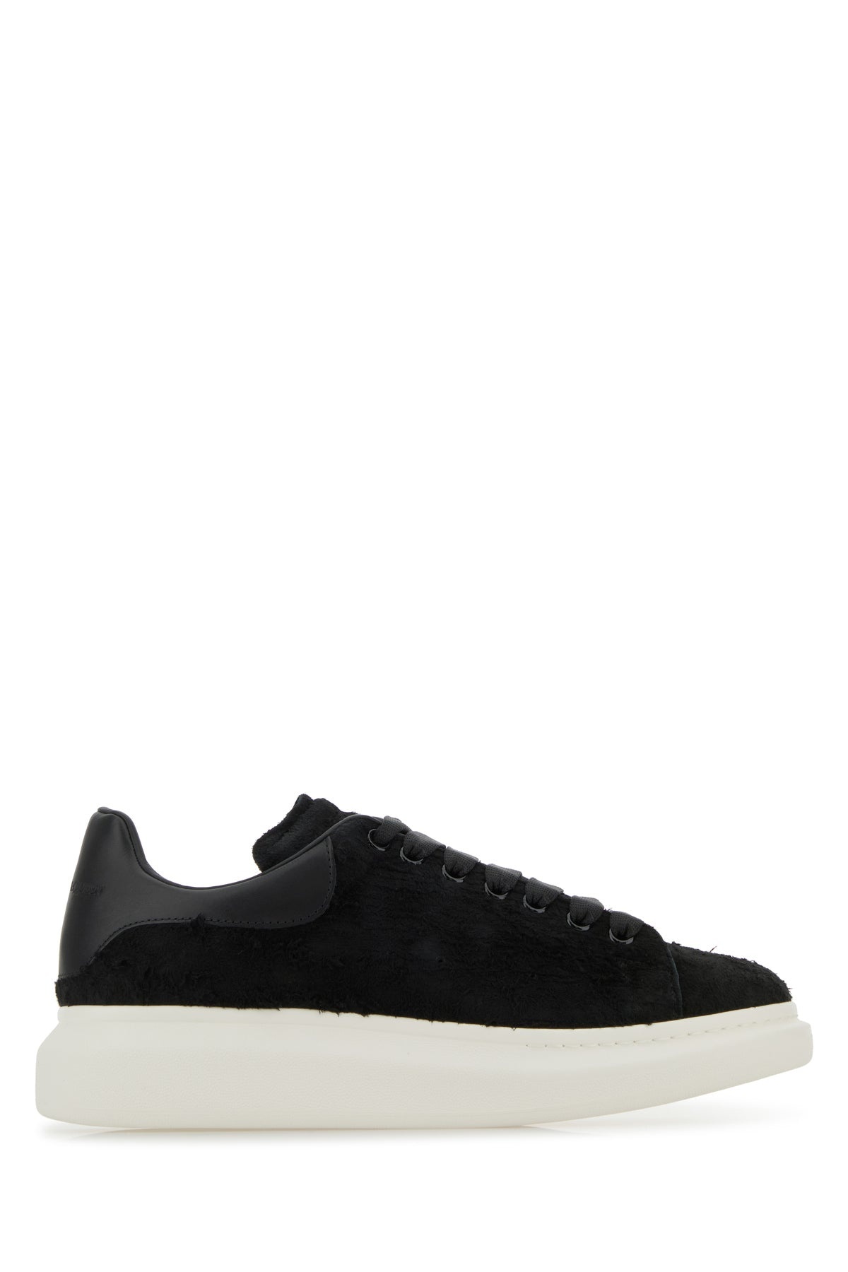 Black leather sneakers with black leather heel - 1