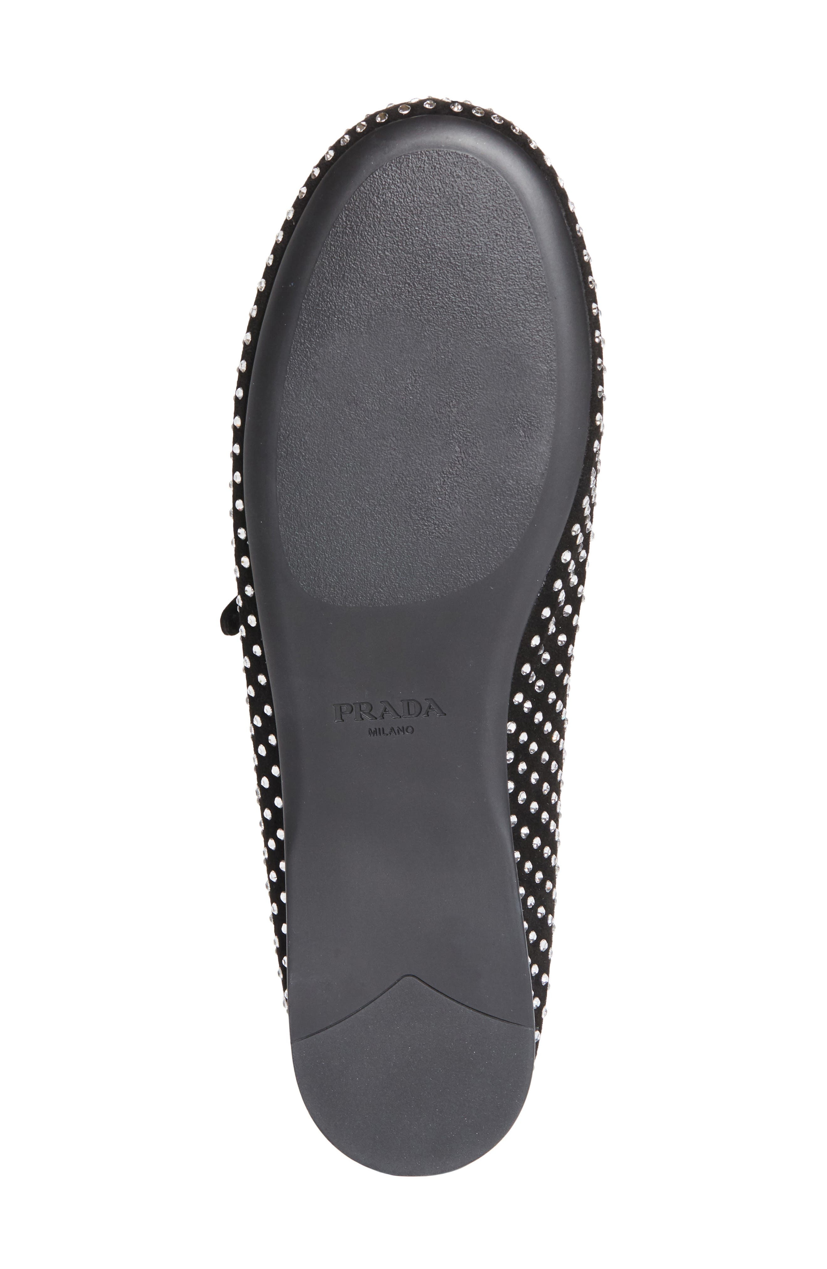 Prada Ballerine Crystal Mary Jane Flat in Cristal at Nordstrom - 6