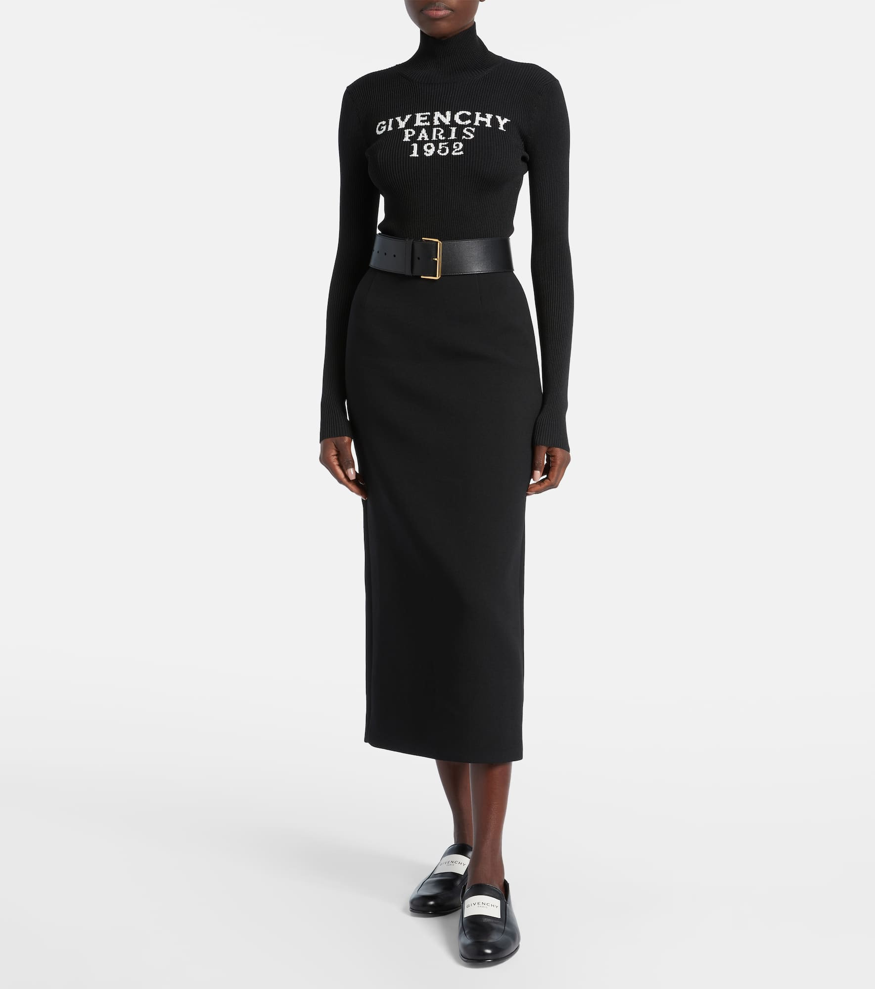 Wool-blend midi skirt - 2