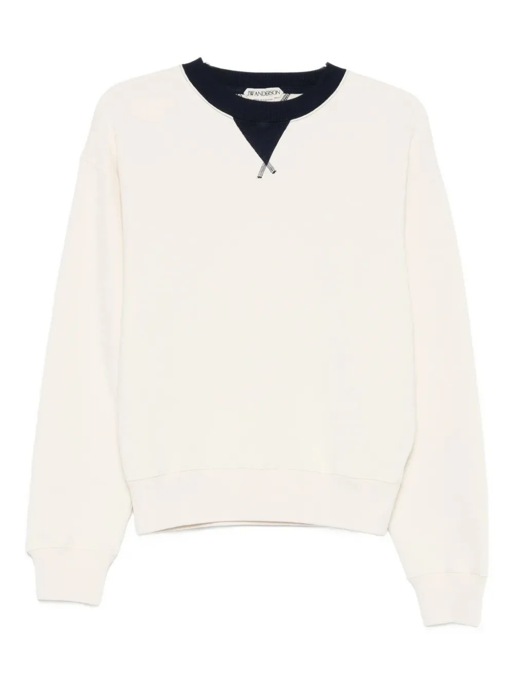 CONTRAST COLLAR SWEATSHIRT - 1