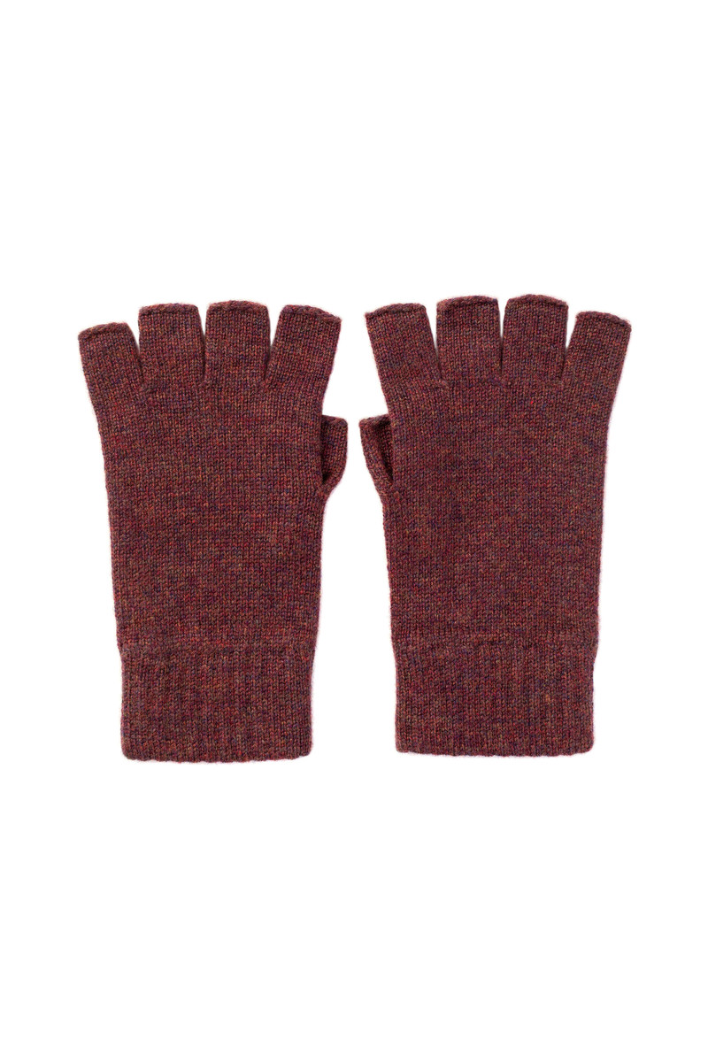Fingerless Purple Cashmere Gloves 1
