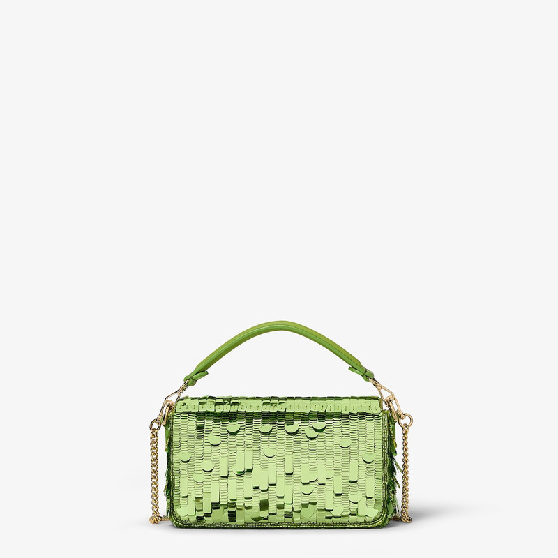Baguette® Mini Bag embroidered with lime green sequins 3