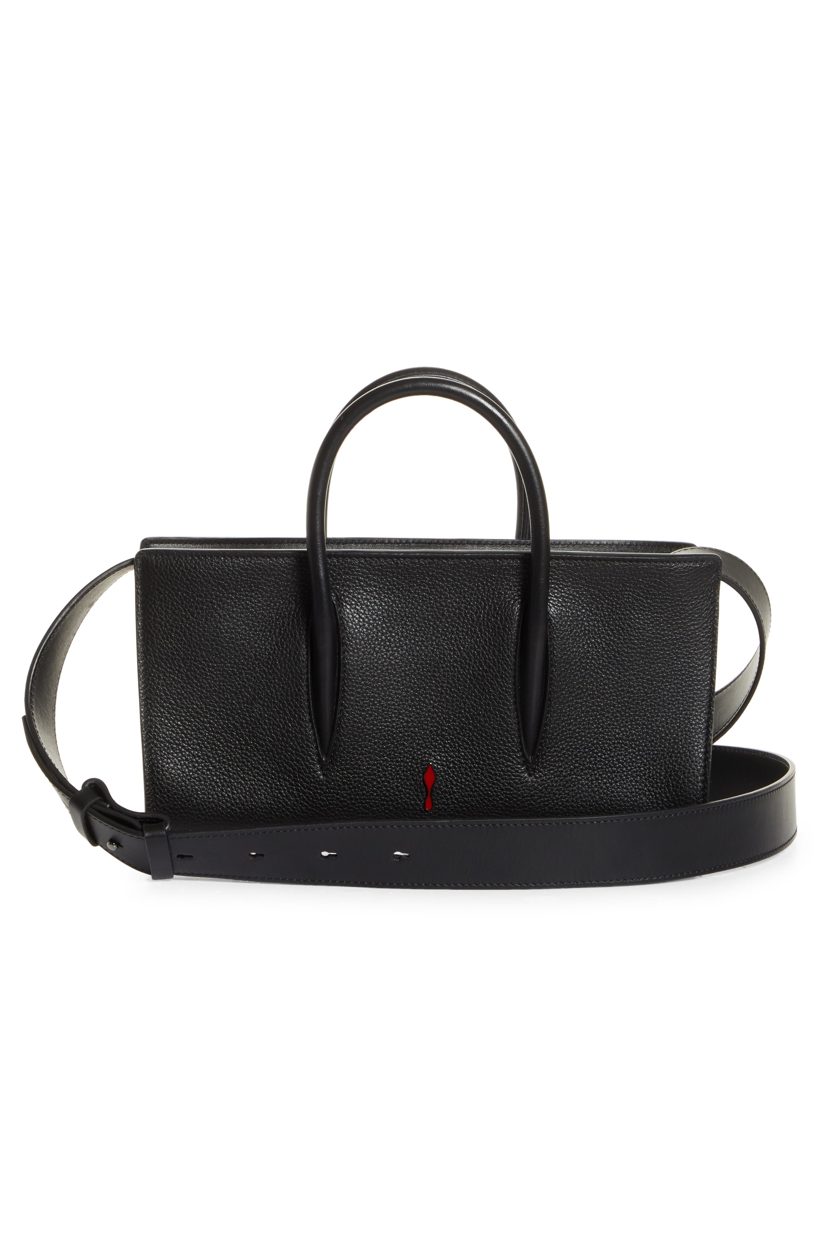 Christian Louboutin Paloma Loubinthesky Stud Calfskin Baguette Bag in Cm53 Black/Black at Nordstrom - 4