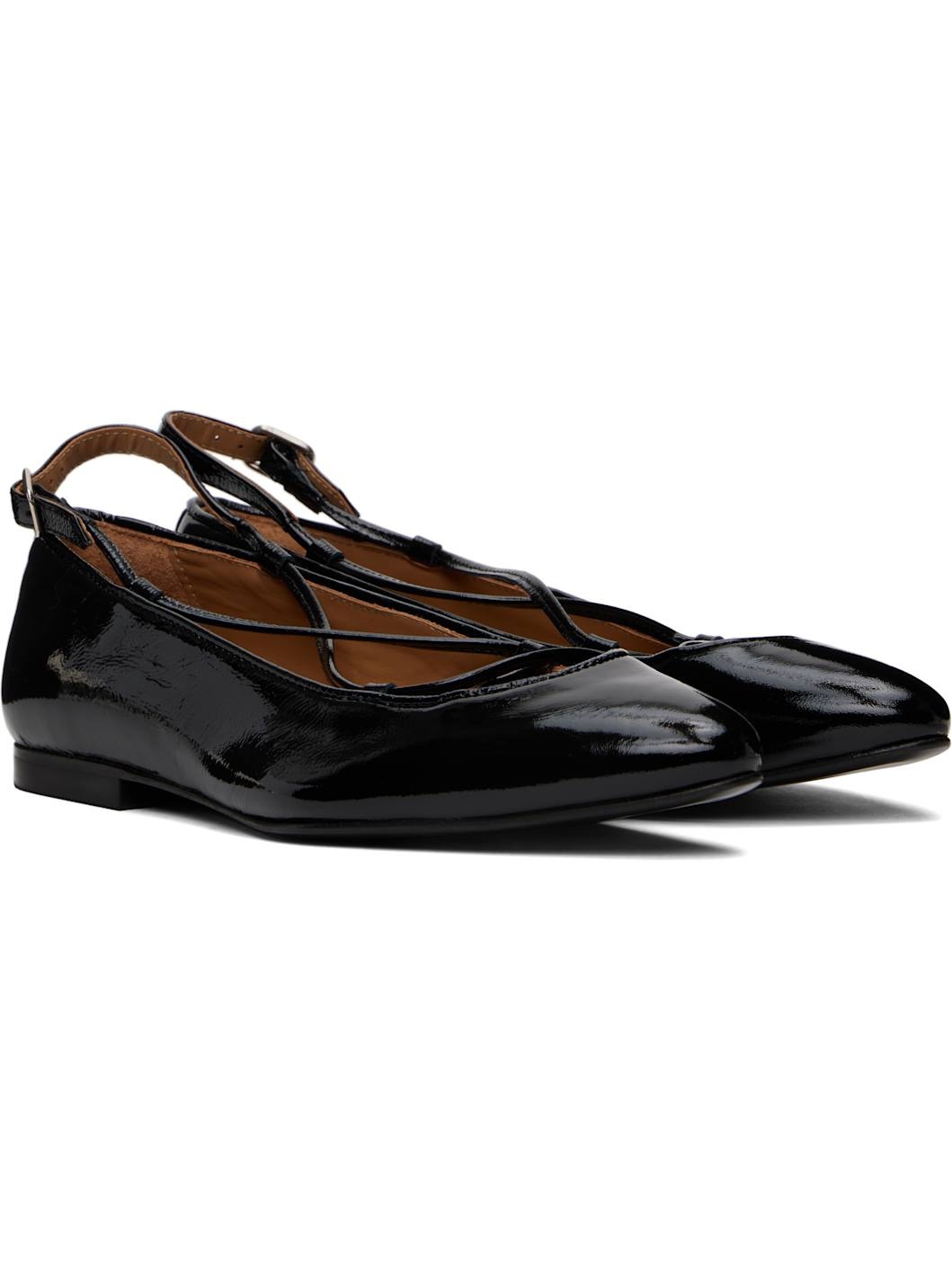 Black Katie Ballerina Flats - 4