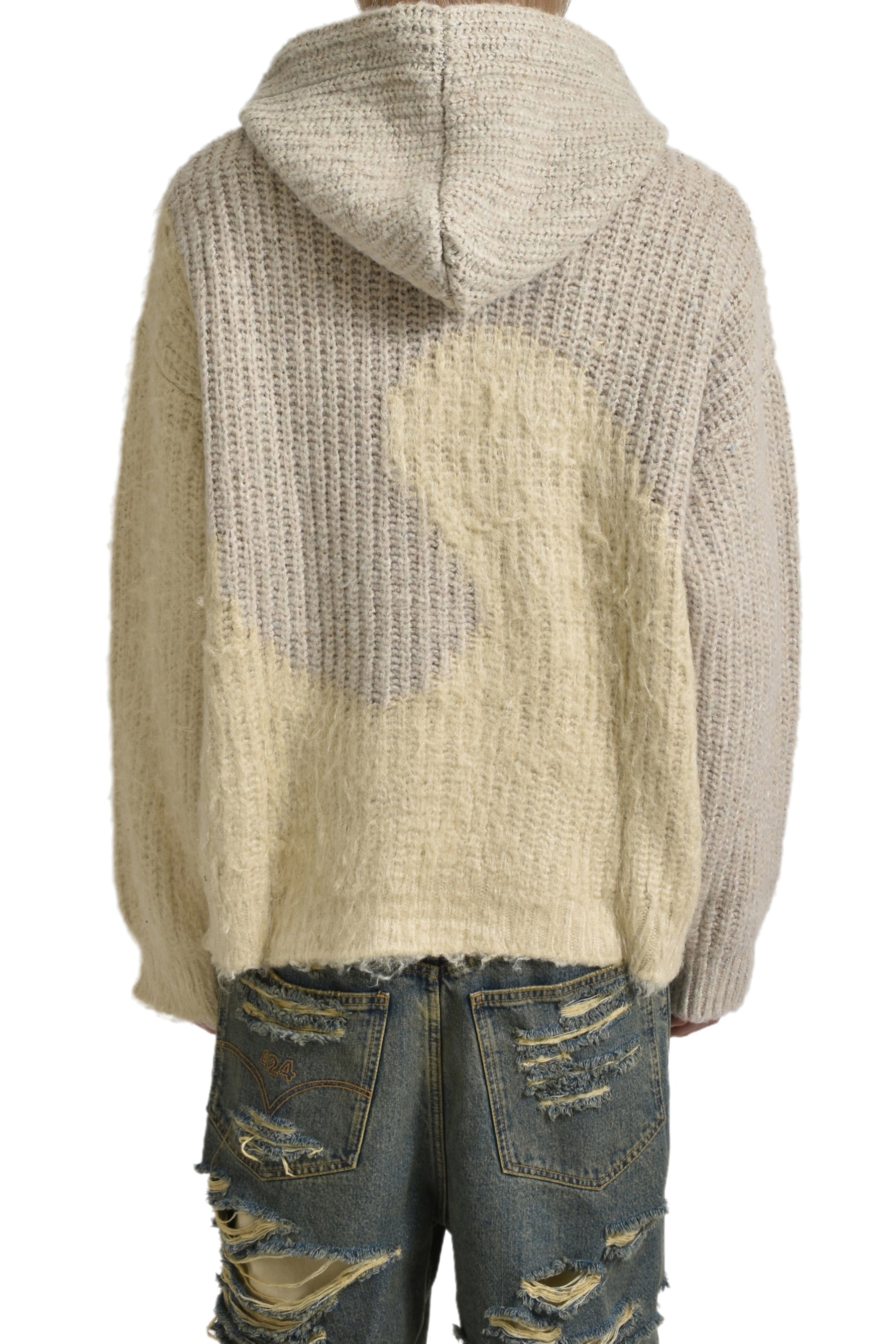 ERL SILK SWIRL HOODIE KNIT / GRY | nubiantokyo | REVERSIBLE