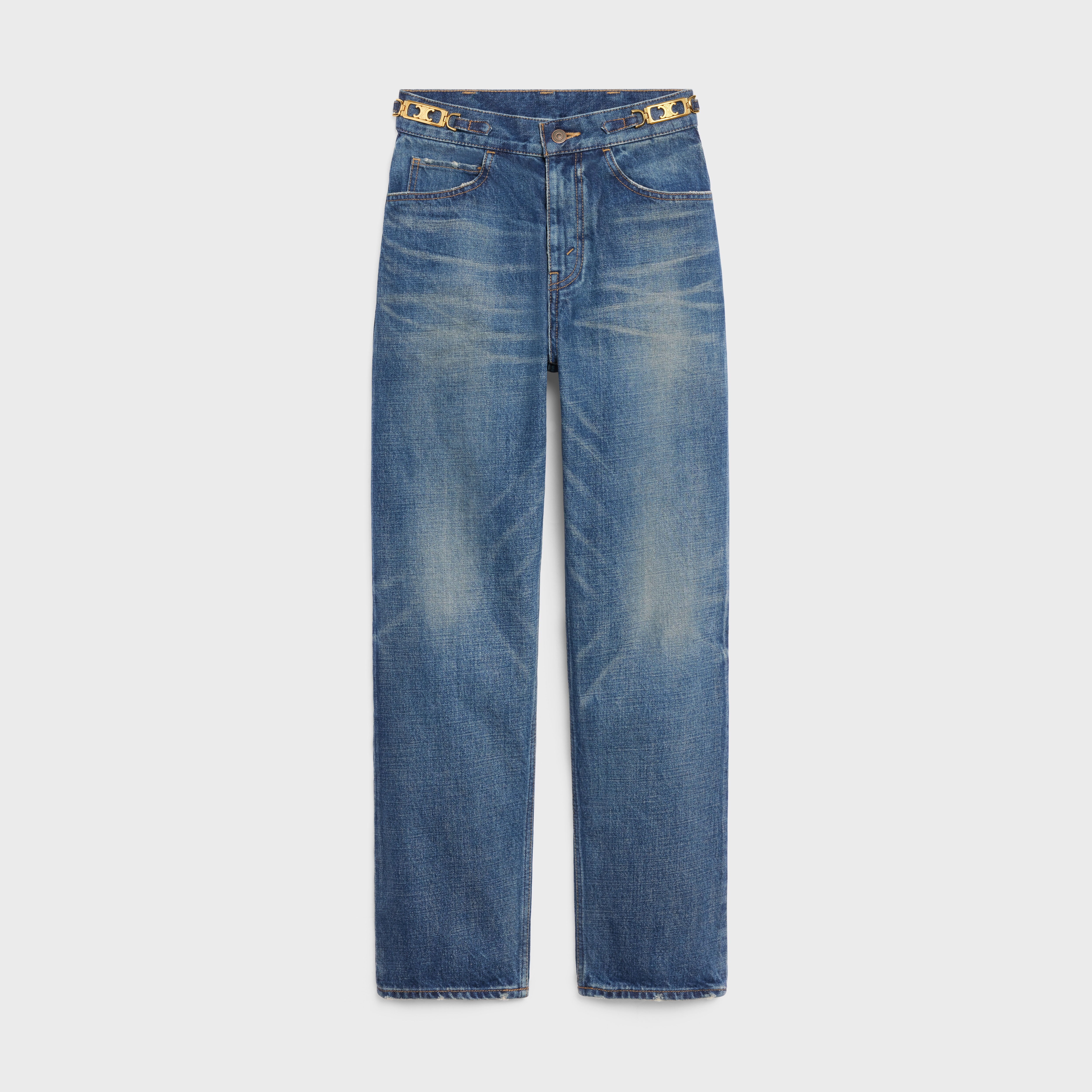 CELINE MARGARET JEANS IN DARK UNION WASH DENIM | REVERSIBLE