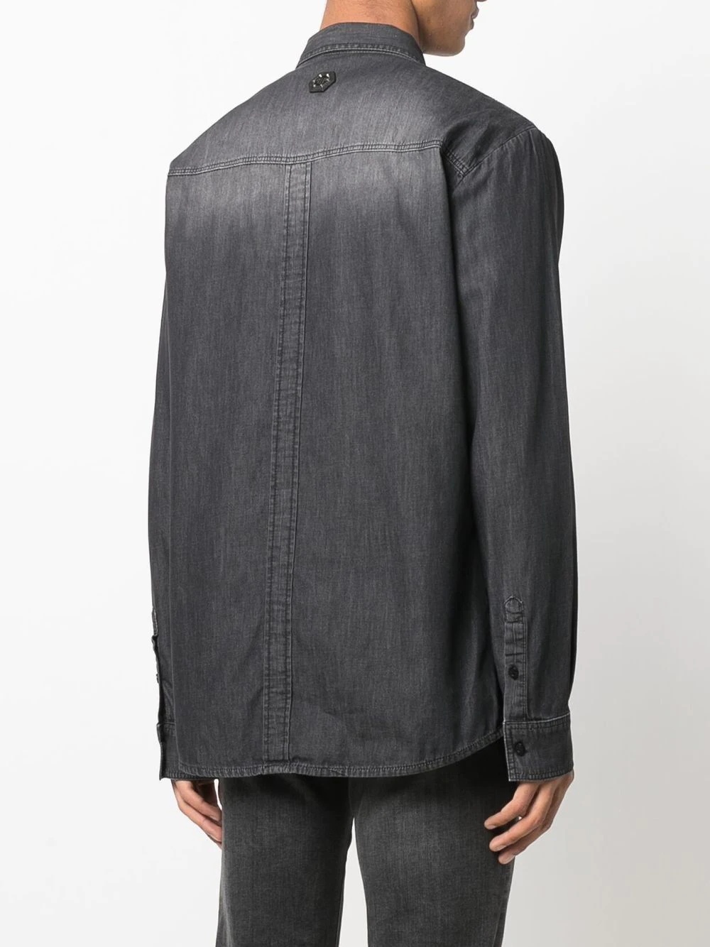 Plein™ logo denim shirt - 4