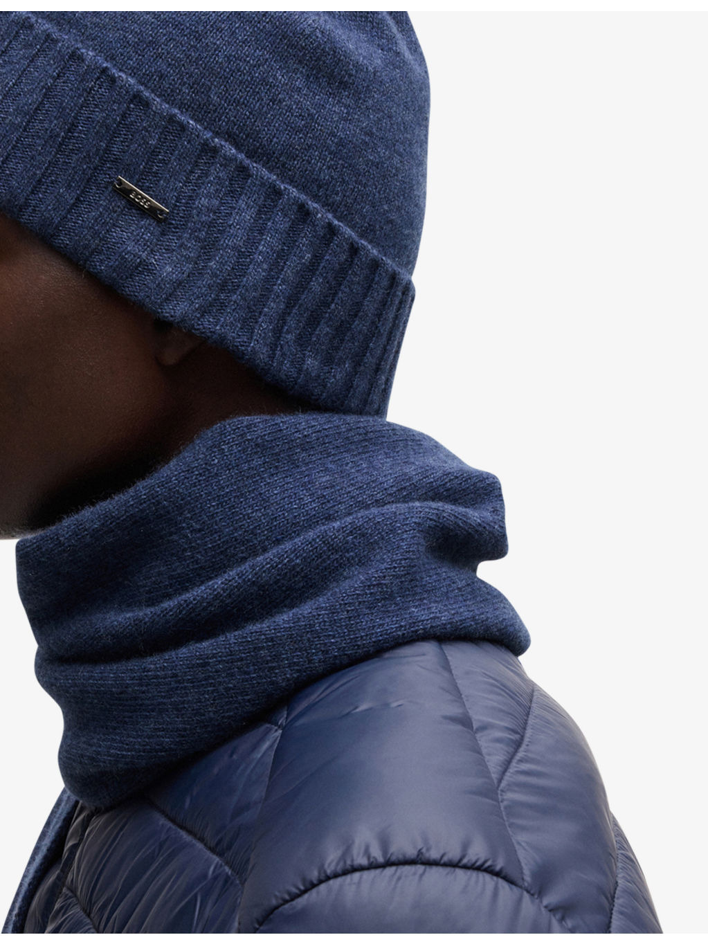 Branded wool-blend scarf and beanie hat set - 2