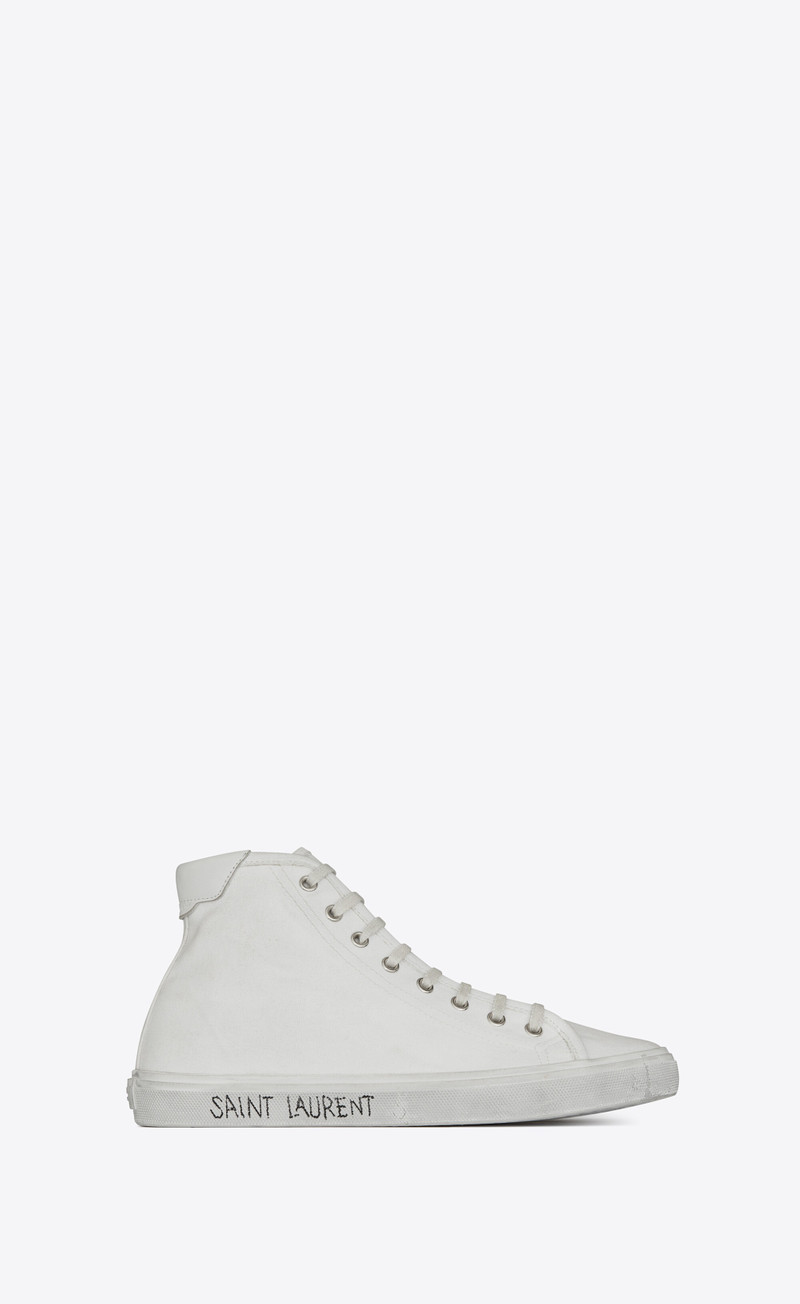 malibu mid-top sneakers 캔버스와 가죽 - 1