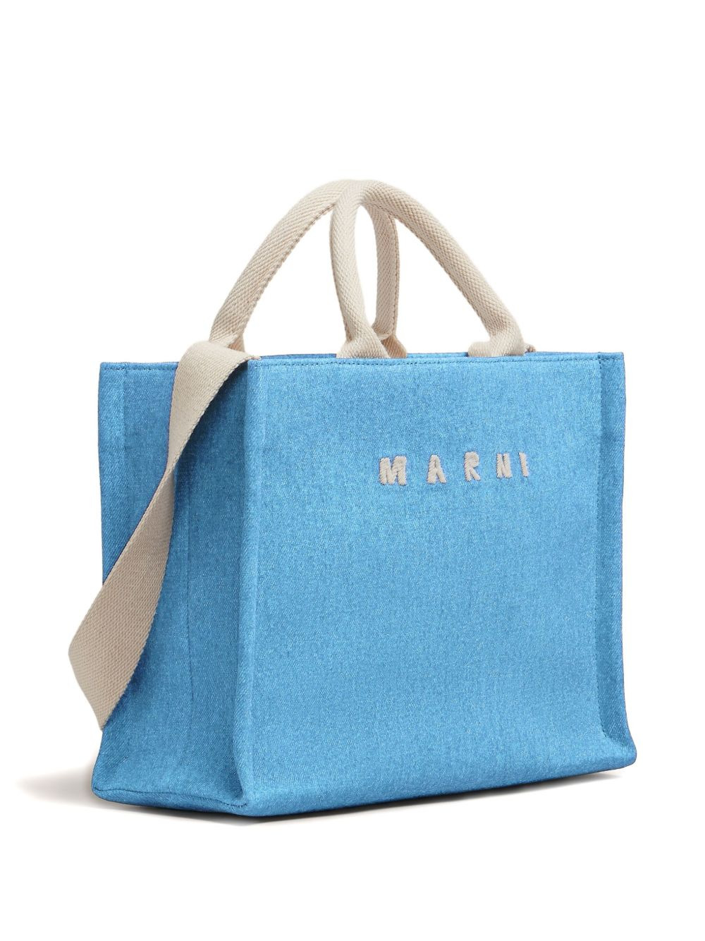 small denim tote bag - 4