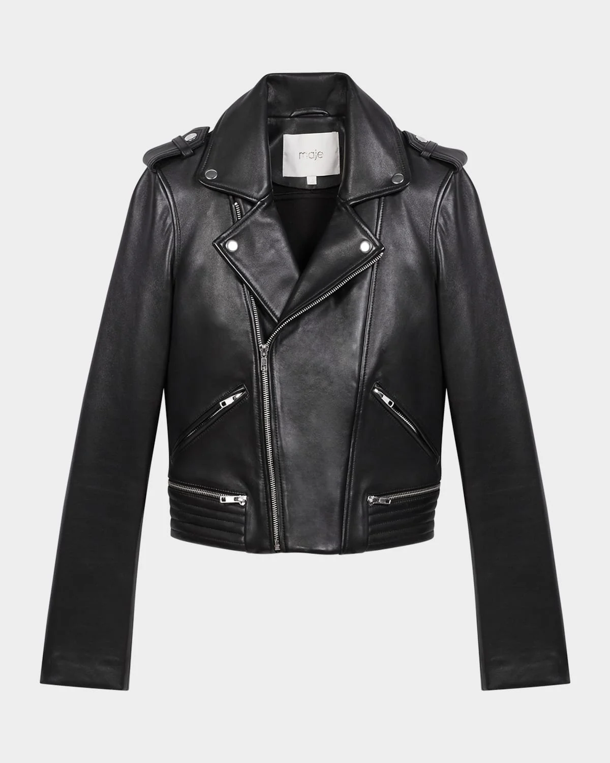 Basaltm Leather Biker Jacket - 1