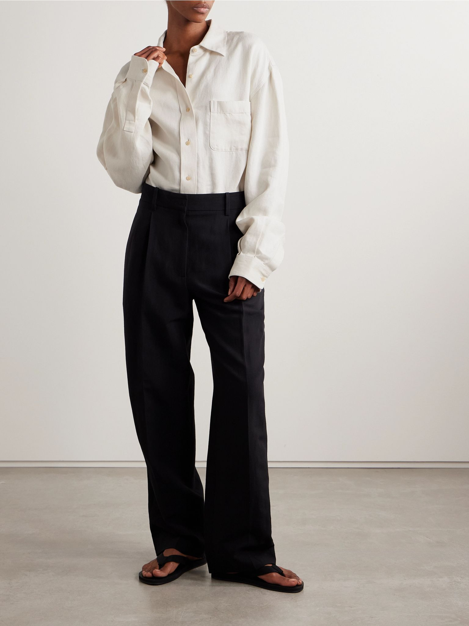 Nesson linen-twill shirt White - 2