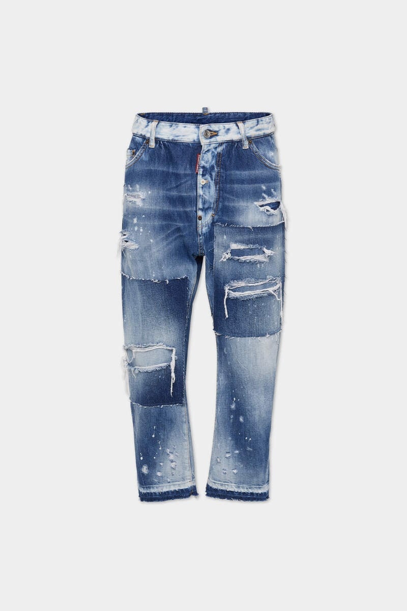 RIPPED WASH COMBAT JEANS - 1