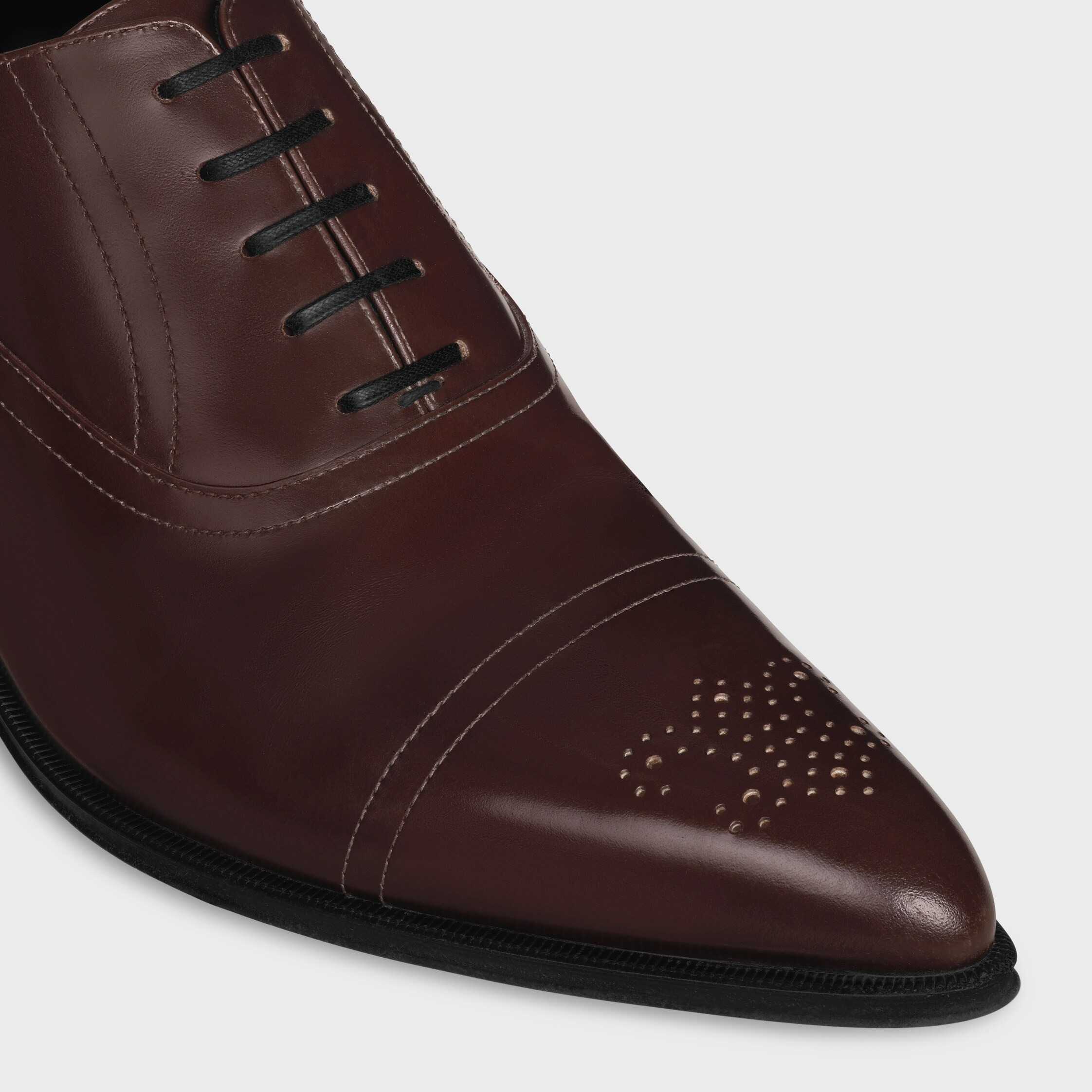 CELINE JUDE PERFORATED OXFORD IN POLISHED BULL - 4