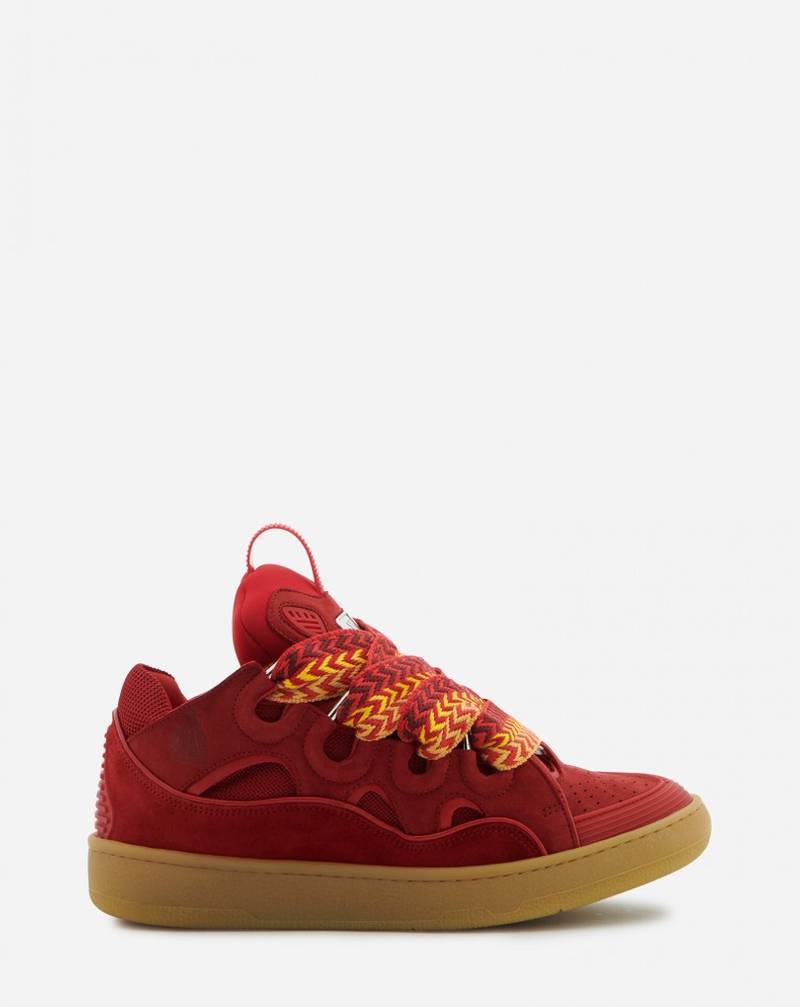 LEATHER CURB SNEAKERS - 1