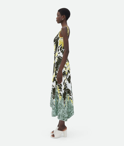 Bottega Veneta Graphic Viscose Jacquard Asymmetric Midi Dress outlook