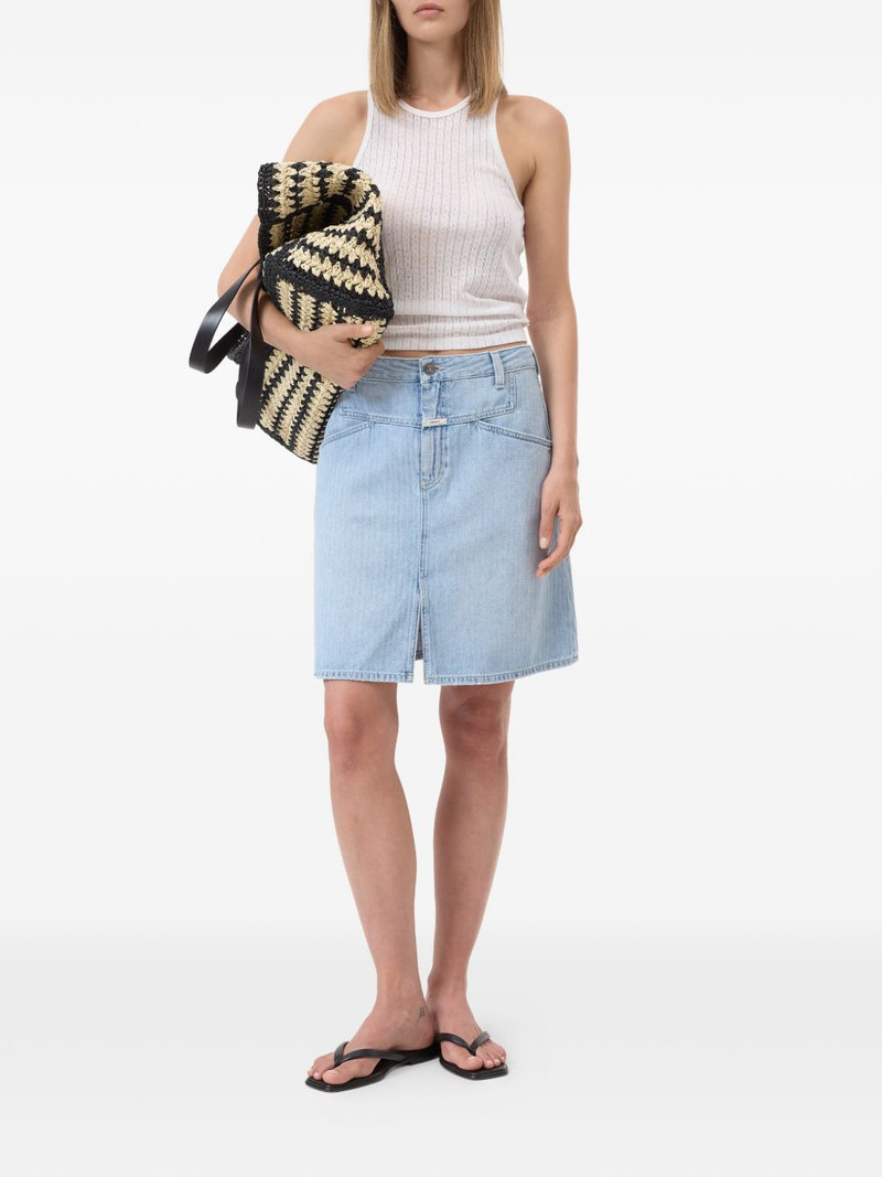 CLOSED front slit denim mini skirt outlook