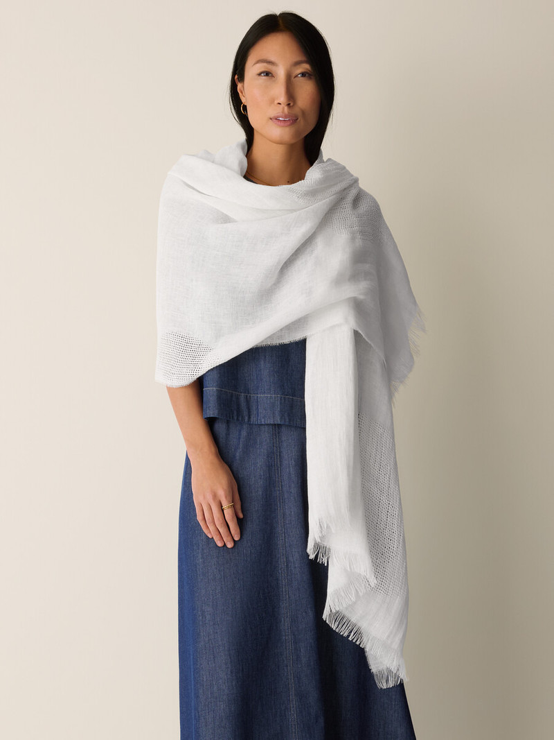 Organic Linen Circles Scarf 3
