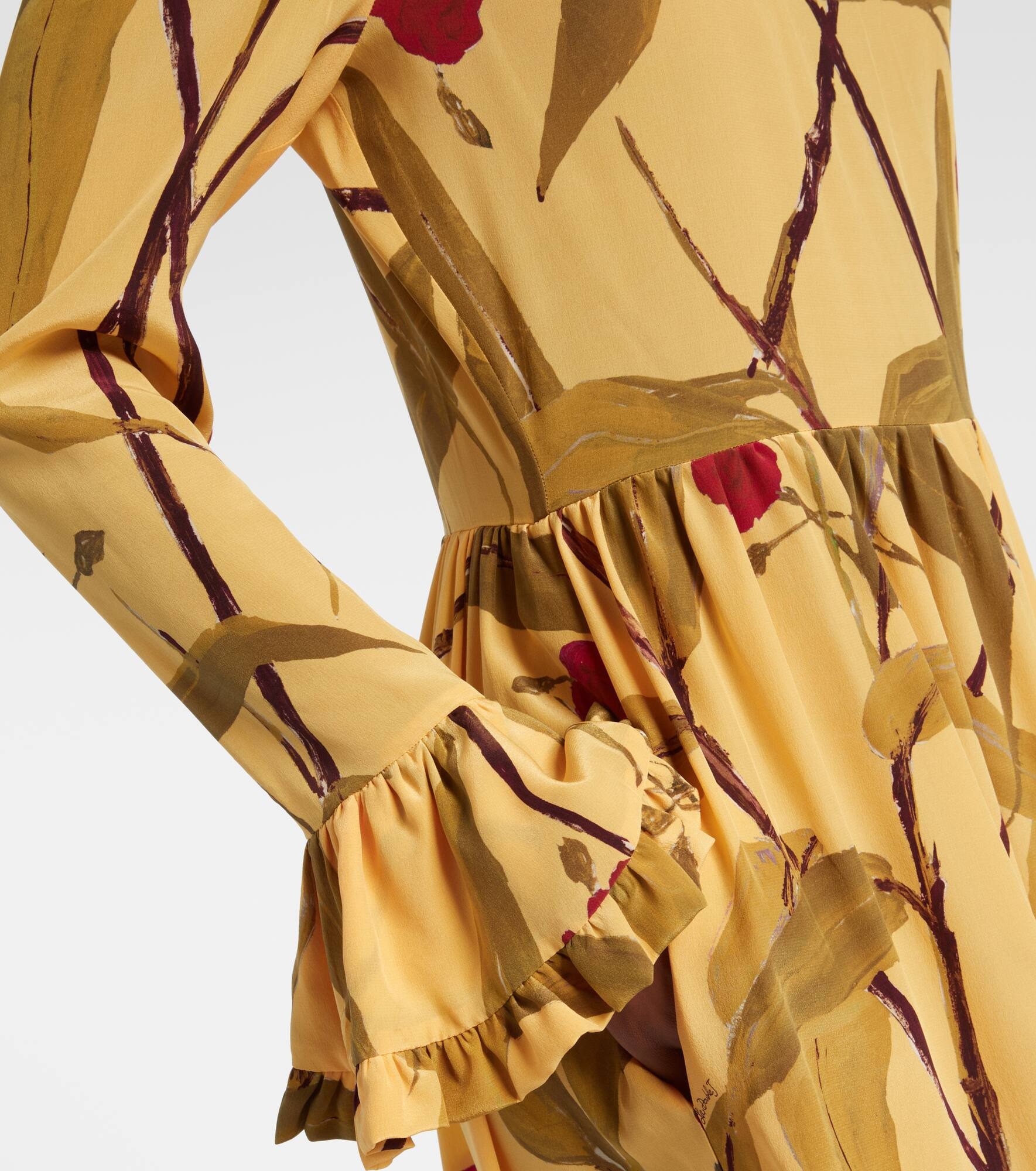 Visconti silk crêpe de chine maxi dress - 5