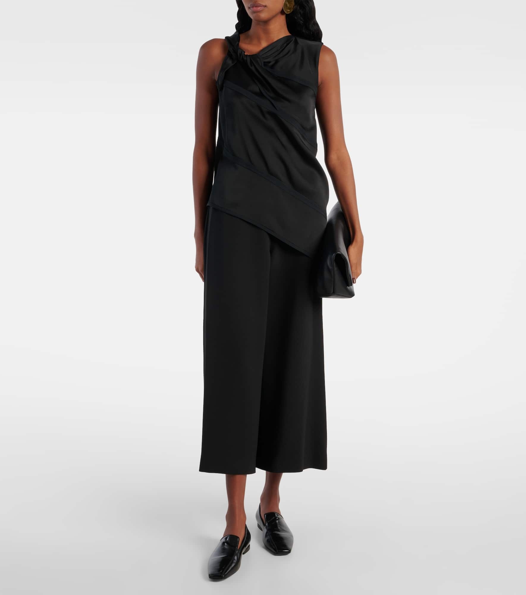 Pat high-rise crêpe culottes - 2