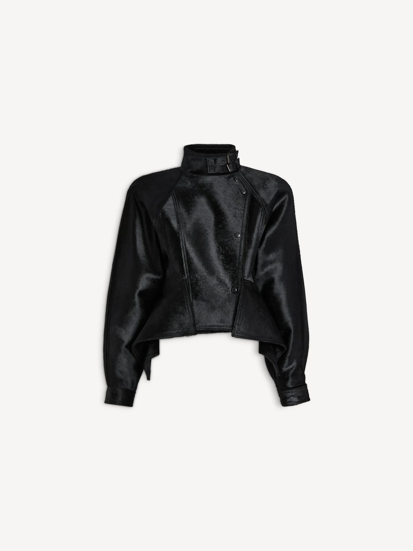 Pony-effect leather signature jacket - 1