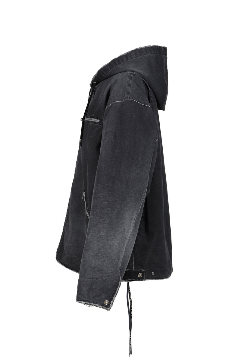 HOODED WORK JACKET / BLK 3