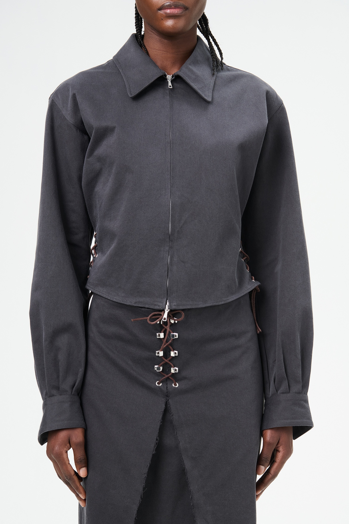 Doll Blouson Ash Black Seventies Sateen - 3
