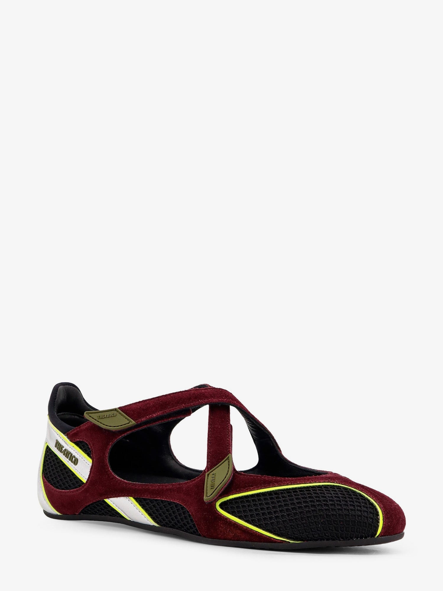 The Attico Foor 01 Mesh And Suede Ballerinas Flat - 3