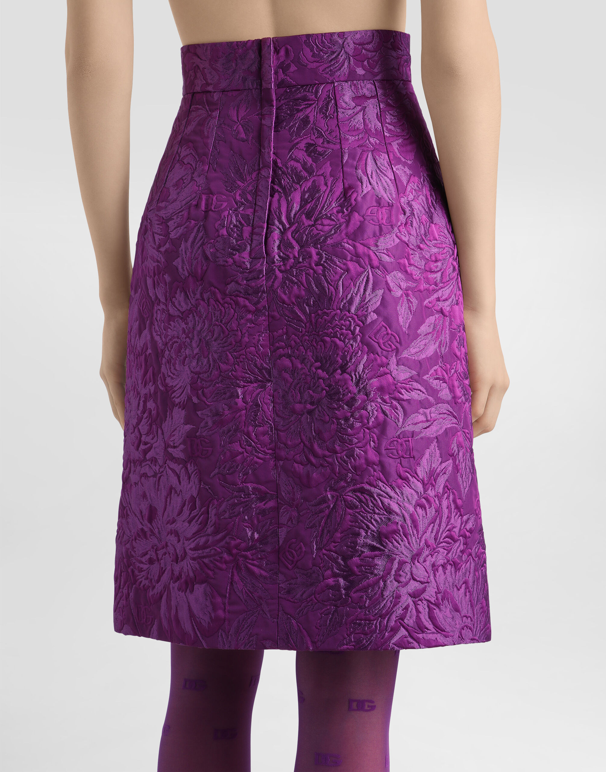 Peony brocade skirt - 5