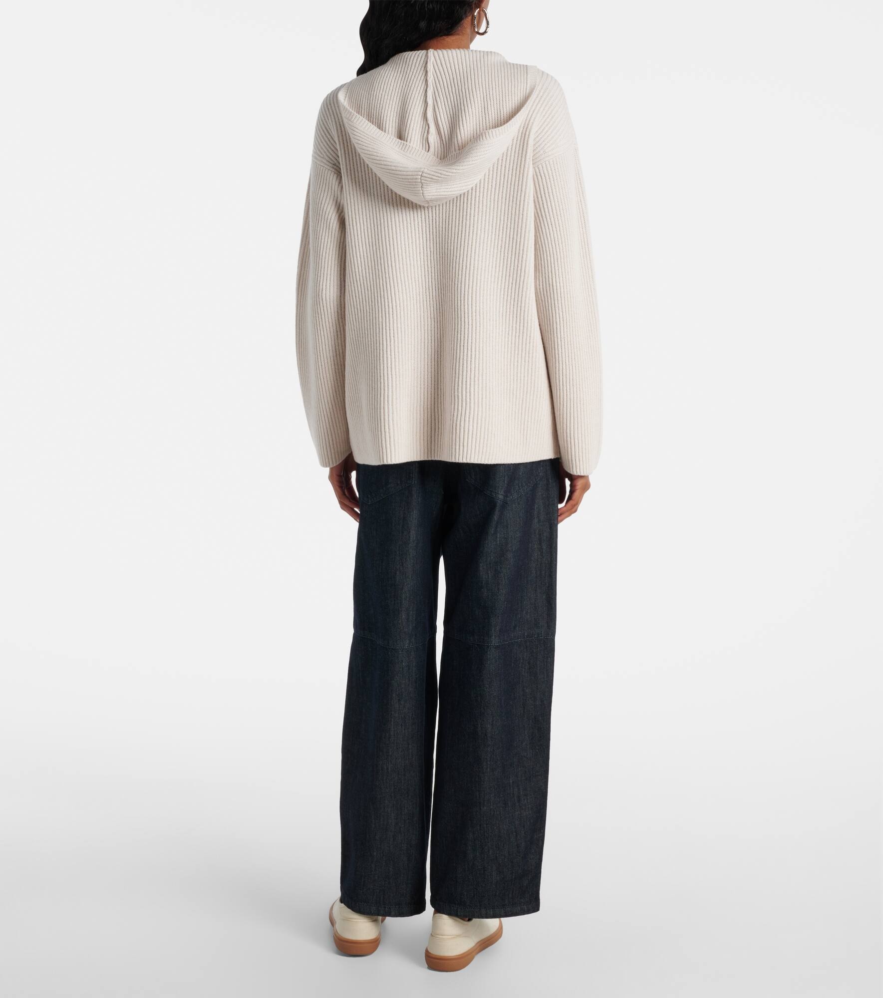 Falcone ribbed-knit wool hoodie - 3