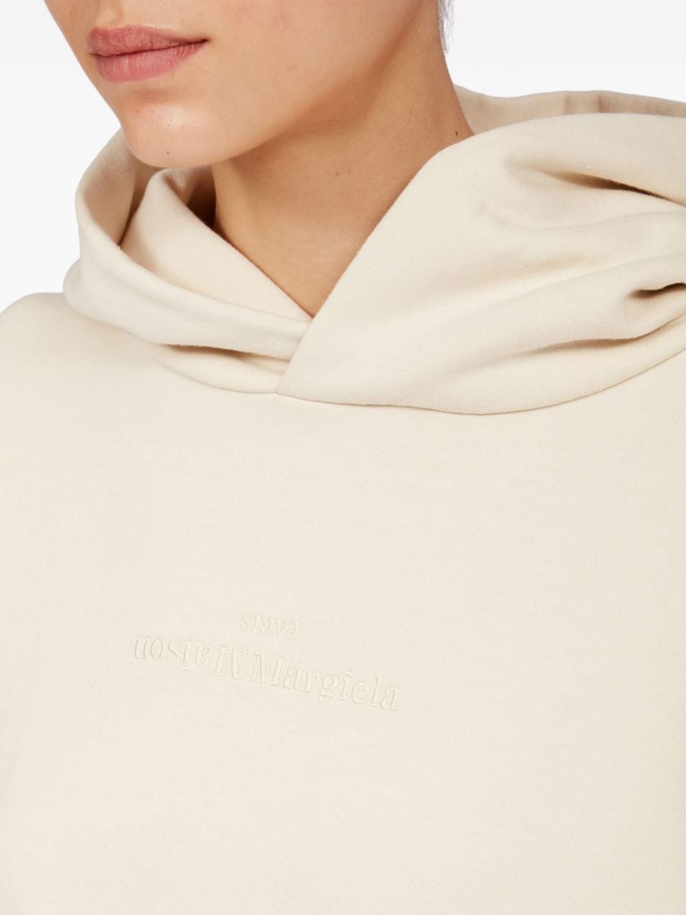 logo-embroidered cotton hoodie - 7