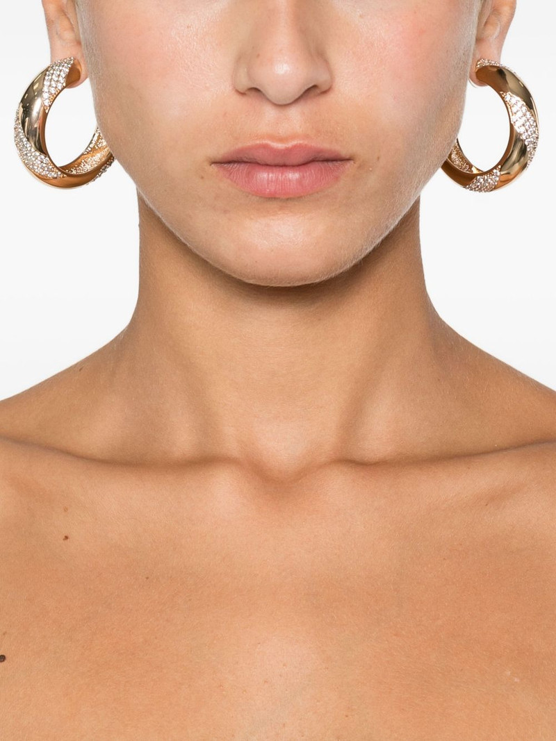 self-portrait twisted pave earrings outlook