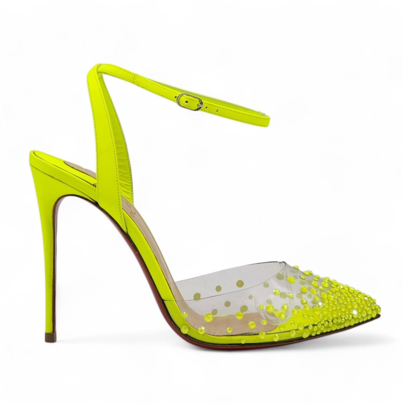Christian Louboutin Spikaqueen Crystal Pumps 100MM - Leather - Yellow 36.5 6US - 3