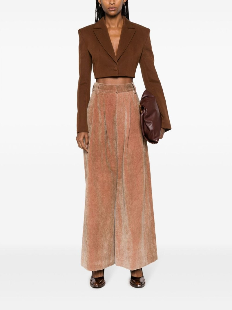 UMA WANG wide-leg velvet trousers outlook