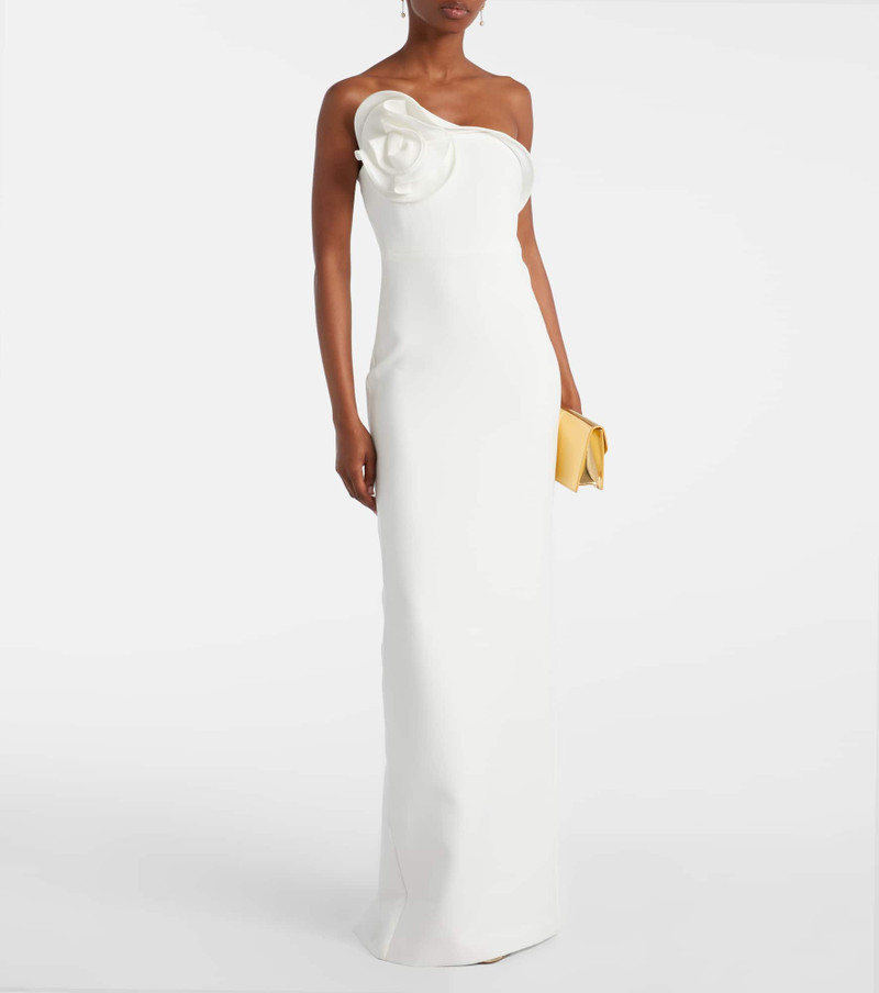 ROLAND MOURET Bridal one-shoulder crêpe maxi dress outlook