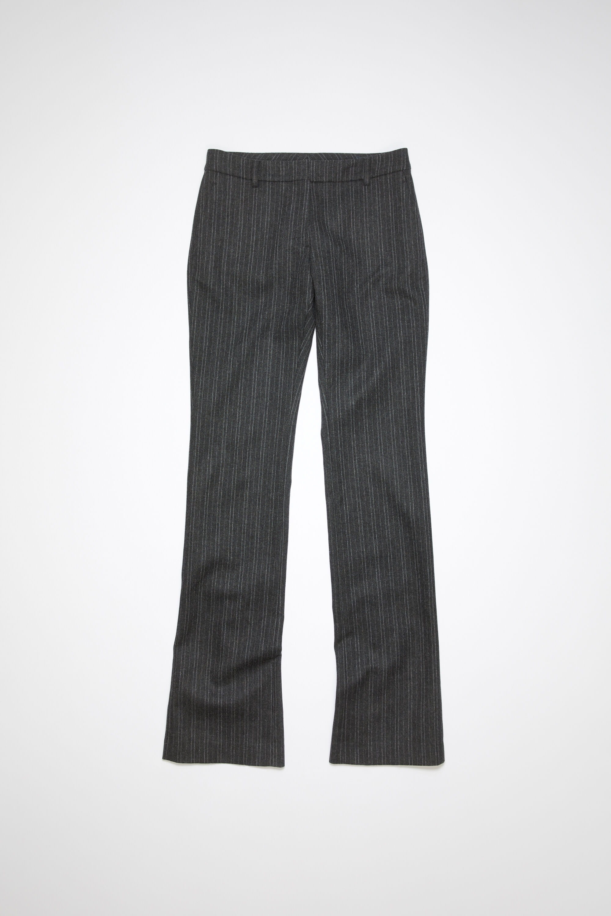 Pinstripe tailored trousers - Charcoal Grey - 1