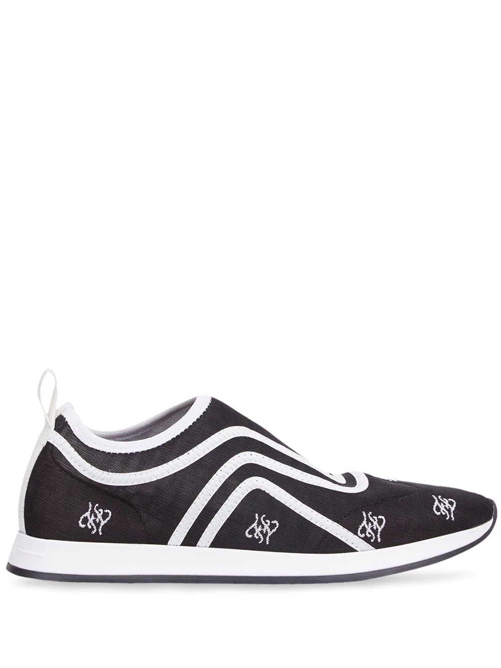 Karligraphy motif slip-on sneakers - 1