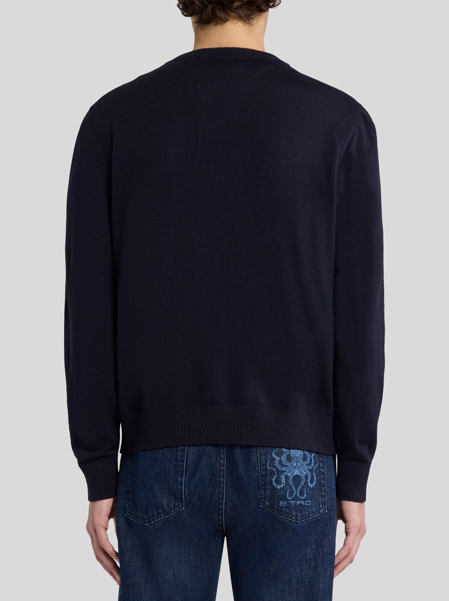 WOOL JUMPER WITH OCTOPUS AND LOGO - 5