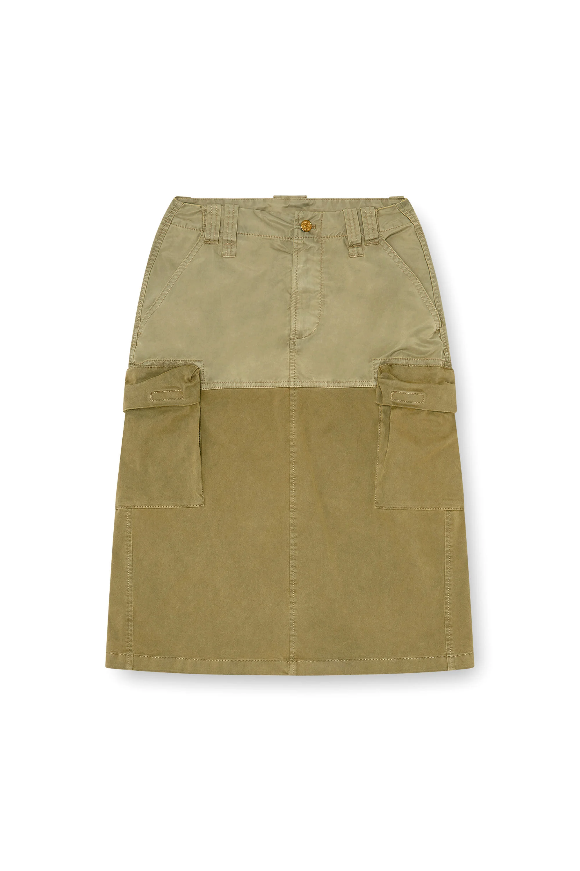 CARGO MIDI SKIRT IN COTTON AND NYLON - 1