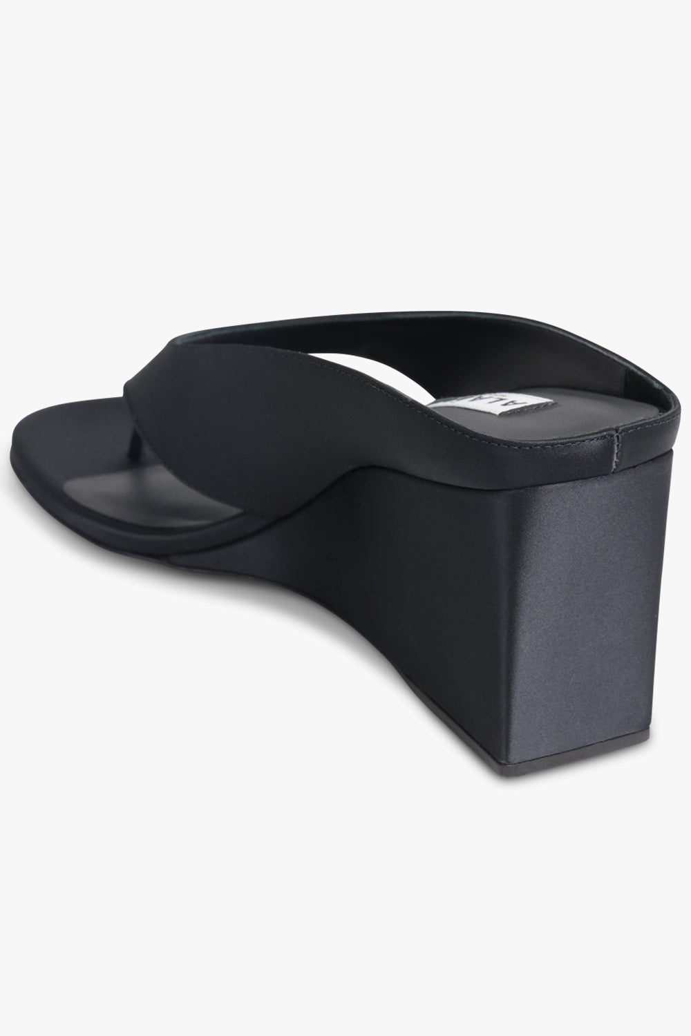 WEDGE 75MM THONG HEEL | BLACK - 3